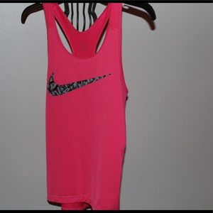 Pink Nike Pro tank top